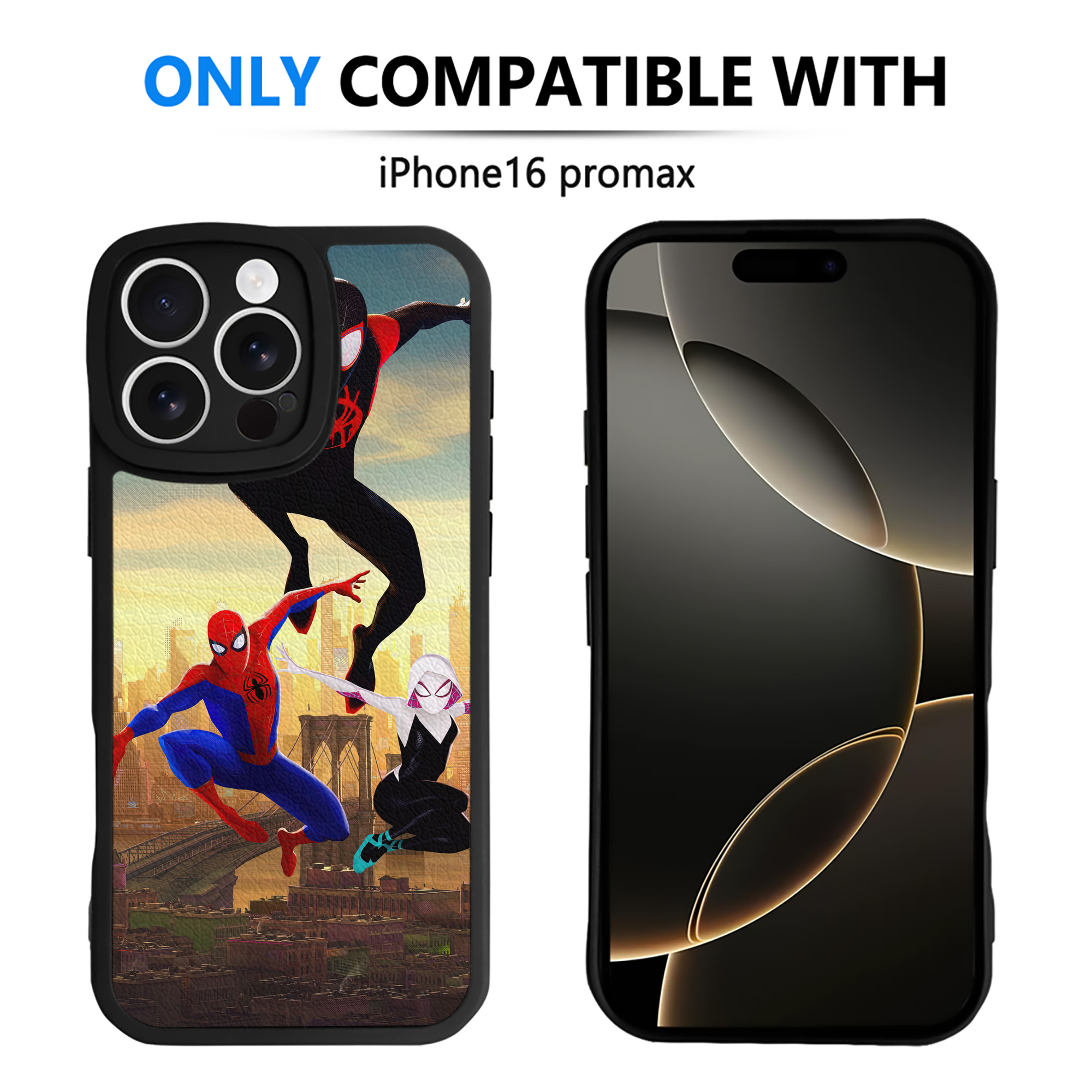 Spider Man スパイダーマン 【iPhone 16シリーズ対応】シリコンスマホケース（レザー調） 材質：シリコン
